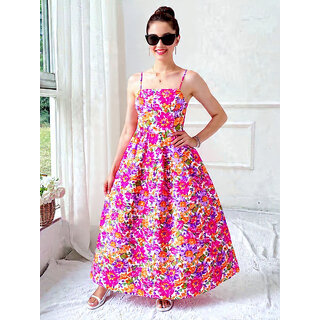 Elara Rayon Casual Summer Maxi Dress For Women