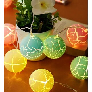 Crack Ball Led String Lights Fairy Lights  Decorative Lights for Diwali, Christmas, Party and Wedding Events (Multi)