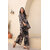 Elara Women's Chic Rayon Slub Co-ord Set with Floral Pattern
