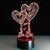 Double Heart Balloon I Love You 3D Optical Illusion Touch Botton 7 Color Changing LED Night Light Desk Lamp,Romantic Gif