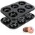 CURATED CART Carbon Steel Donut Mould for Baking 6 Cavity Donut Pan SGS Certified Quality Suitable for Microwave OTG Oven Dishwasher Safe (Pack of 1) Black