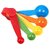 Measuring Spoons Plastic Multicoloured Measurement Spoons with Inter-Locking Ring Holder Embossed Number Measures ML  TPS Long Handle (5pc of Set)