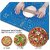 ZELKEY Silicon Fondant Rolling Mat or Silicone Baking Sheet Large with Measurements Stretchable for Kitchen Roti Chapati Cake Pad Cooking Dough Atta Kneading Big Size (Color May Vary)