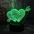 3D Arrow Through The Heart LED Night Light Desk Lamp Wedding Bedroom Decor Lovers  Couple  Sweetheart Best Gift(an Arr