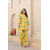 Elara Women's Floral Co-ord Set - Stylish Yellow Top  Bottom