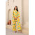 Elara Women's Floral Co-ord Set - Stylish Yellow Top  Bottom