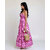 Elara Pink Rayon Bold Print Party Maxi Dress For Women