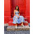 Elara Blue Rayon Maxi Dress For Women