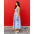 Elara Blue Rayon Maxi Dress For Women