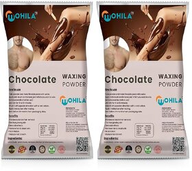 2 Packs of Mohila Hair Removal Chocolate Wax Powder for Men Women Painless Body Hair Removal Wax Powder (100 gm each)