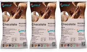 3 Packs of Mohila Hair Removal Chocolate Wax Powder for Men Women Painless Body Hair Removal Wax Powder (100 gm each)