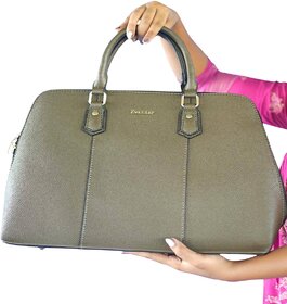 Stylish Olive Green Satchel Bag - Durable and Structured Design