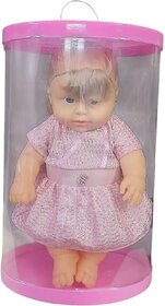 RIVA CREATIONS Cute Little Babli Girl Doll in Printed Dress for Kids Multicolor