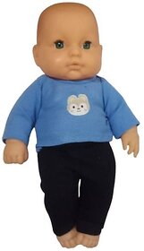 RIVA CREATIONS Cute Little Boy Doll in Printed Dress for Kids Multicolor