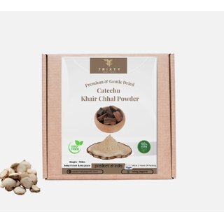 Catechu Khair Chhal Kattha Powder Pure Organic Indian Free Shipping 100gm