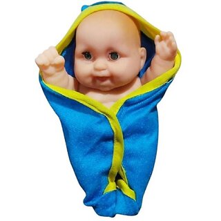 RIVA CREATIONS Cute Little Boy Doll in Towel for Kids Multicolor