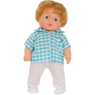 RIVA CREATIONS Cute Little Chiku Baba Boy Doll in Printed Dress for Kids Multicolor