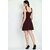 Elara Maroon Cotton Midi Sweetheart Dress For Women