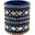 Traditional Indian Thread Bangles Set, Royal Blue with Gold Crystal and Metal Studded