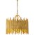 Modern Gold Drum Chandelier, 21.3-Inch Diameter Pendant Light with Adjustable Height Chain