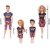 Riva Creations Happy Family Doll Set Father Mom and two Kids Dolls Set For Kids Multicolor