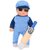 RIVA CREATIONS Cute Little Boy in Cricketer Printed Dress Doll with Bat and  Ball for Kids Multicolor