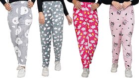 (Pack of 1) Minha Womens Printed Woolen Pyjama Lower - Stylish & Comfortable (Assorted Colors)_CLN-T-151