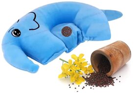 Elephant Mustard Pillow for New Born Baby, Ideal for Round Head Shaping