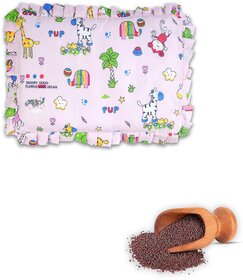 Baby Pillow for Newborns with Mustard Seed Filling Neck Support Pillow 0-12 Months Sleep Essentials for Your Little One