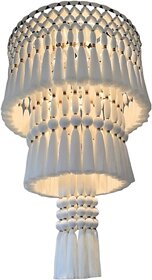 Elegant White Crystal Chandelier, Modern Tiered Design