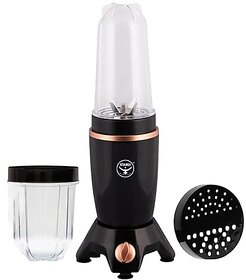 Aeroblend 500W Nutri Blender | 2 Jars | Juicer Mixer Grinder & Smoothie Maker Blender | Stainless Steel Blade | Fresh Smoothies, Shakes & Juices Instantly (Black)