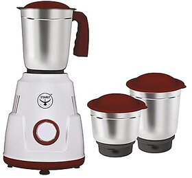Ace 550W Mixer Grinder for Kitchen with 3 Stainless Steel Jars | | Powerful motor & High Speed Mixie perfect for dry grinding, blending, mixing & juicing (cherry red, 3 Jars)