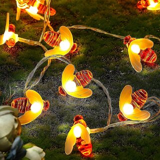Honey Bee  String Lights, Indoor/Outdoor Fairy Lights for Garden Home Patio Lawn Party  Diwali Decoration
