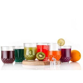 Crystal Whiskey Glass Unbreakable Plastic Glasses for Bourbon, Whisky, Scotch, Cocktails - Stylish Round Diamond Transpa