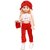 RIVA CREATIONS Cute Little Girl Doll Fashion Doll in Velvet Dress with Hat for Girls Kids Red