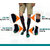 Pack Of 2 - Compression Socks Unisex Striped Knee High, Calf Length Socks_CLN-T-159