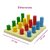 4 Pegs Size Grading Cylinder Blocks Montessori Colorful Wooden Early Home School Toy 4 pcs Set for Kids 1 Year +