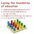 4 Pegs Size Grading Cylinder Blocks Montessori Colorful Wooden Early Home School Toy 4 pcs Set for Kids 1 Year +