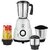 Grindwave 750 Watt Mixer Grinder with 4 Jars | 3 Stainless Steel Jars & 1 Juicer Jar | Shockproof ABS Body | Heavy Duty Motor | Stainless Steel Blades | (Silver)