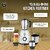 Grindwave 750 Watt Mixer Grinder with 4 Jars | 3 Stainless Steel Jars & 1 Juicer Jar | Shockproof ABS Body | Heavy Duty Motor | Stainless Steel Blades | (Silver)