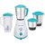 Grind Force 500W Mixer Grinder | 4 Jars (3 Stainless Steel Jars + 2 litre Juicer Jar) | ABS Body | | Powerful & High Speed Mixie for Grinding, Mixing, Juicing (Blue & White)