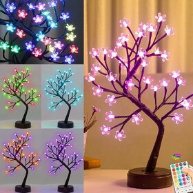 Cherry Blossom Tree led Lights for Home Decoration with Remote  Tree Lamp for Bedroom LED Artificial