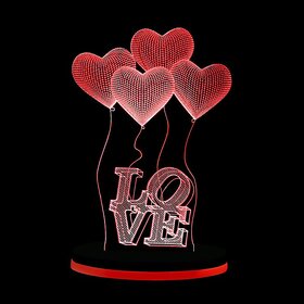 3d illusion lamp 4heart love
