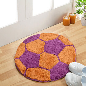 Super soft anti skid microfiber bathroom mat/doormat (55cms round) pack of 1