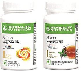Afresh Energy Drink Mix - Ginger Flavor & Tulsi Flavor For Weight Loss
