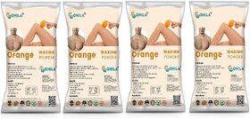 4 Packs of Mohila Hair Removal Orange Wax Powder for Men Women Painless Body Hair Removal Wax Powder (100 gm each)