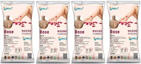 4 Packs of Mohila Hair Removal Rose Wax Powder for Men Women Painless Body Hair Removal Wax Powder (100 gm each)