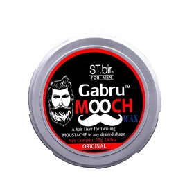 Mooch Moustache Wax for Men - Strong Hold  Long Lasting Styling Wax  Natural Look  Original Scent  75g Pack of 1