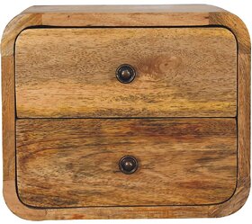 Mini Curve Oak-ish Floating Bedside