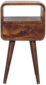 Mini Chestnut Curve Open Bedside